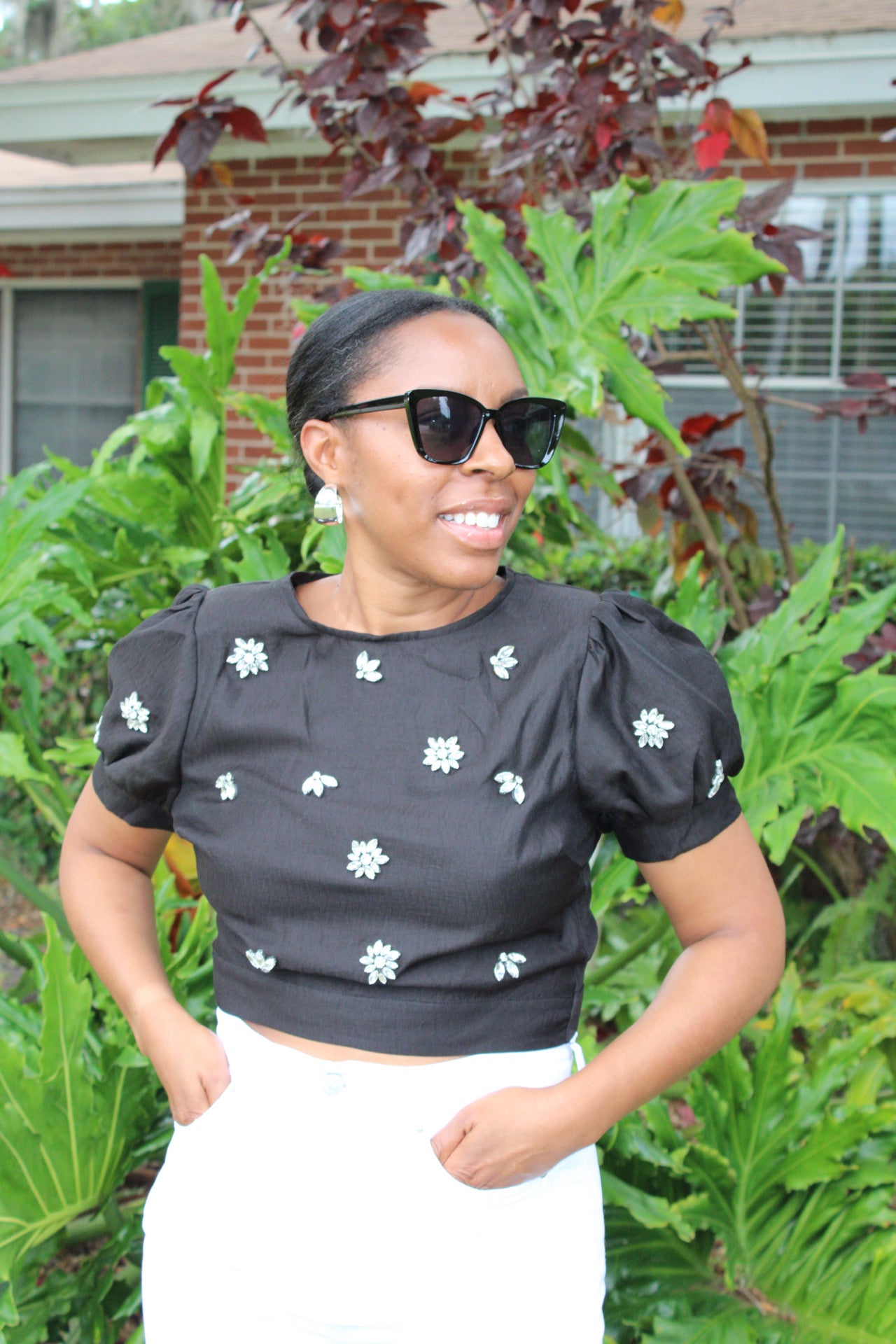 Crystal Puff Sleeve Top