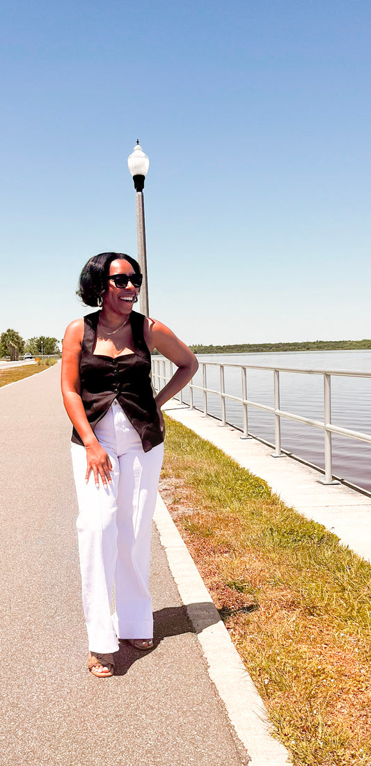 Sharise Linen Top