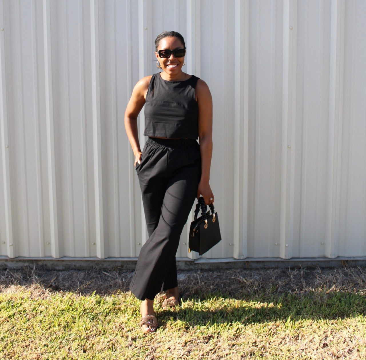 Jacque Crop Top and Pants Set