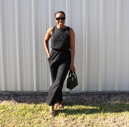 Jacque Crop Top and Pants Set