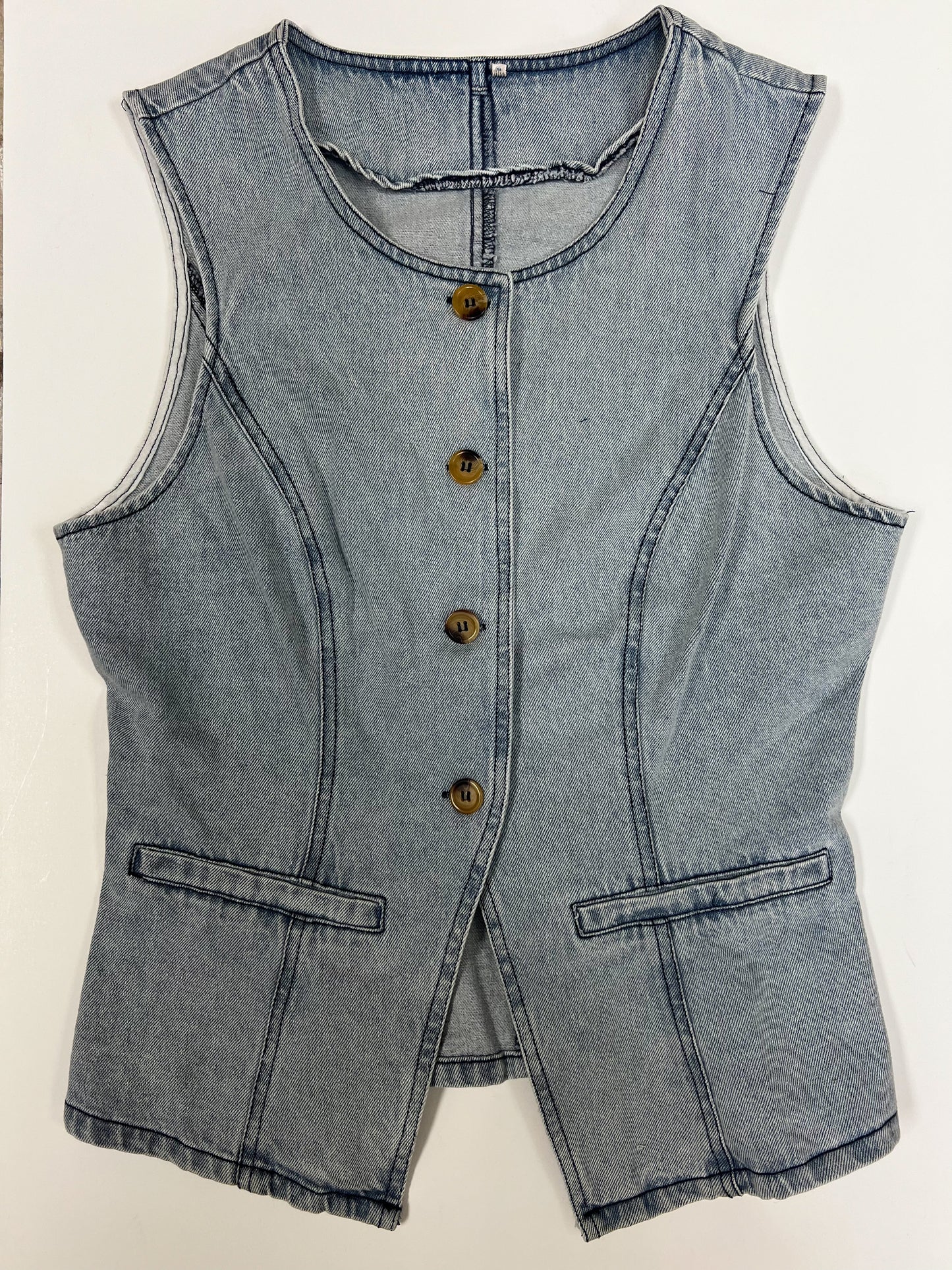 Jalisa Denim Button Up Vest