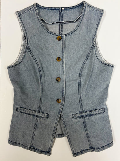Jalisa Denim Button Up Vest
