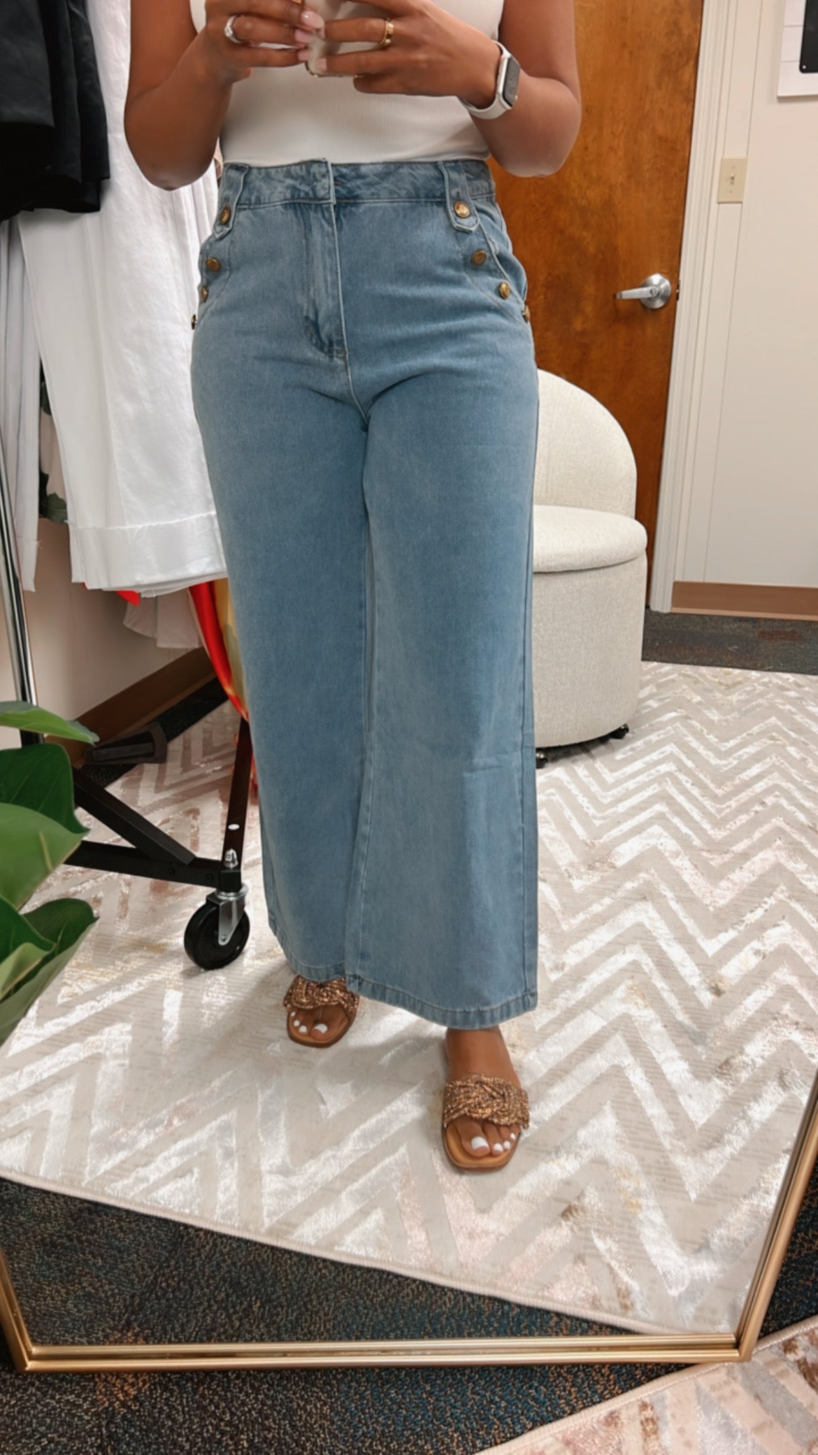 Terri Wide Leg Denim Pants