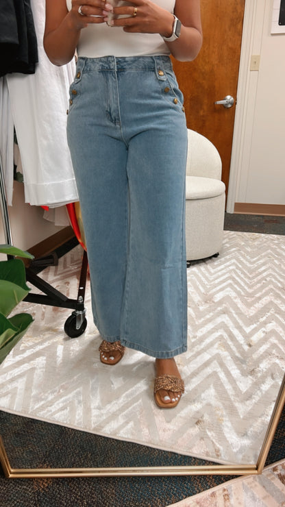 Terri Wide Leg Denim Pants