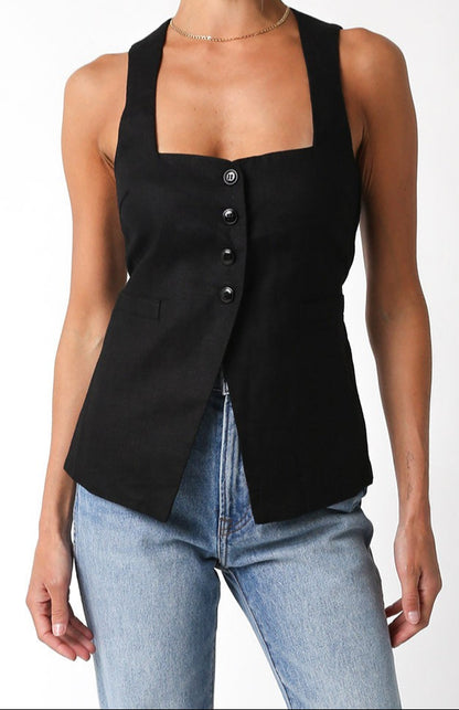 Sharise Linen Top