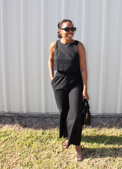 Jacque Crop Top and Pants Set